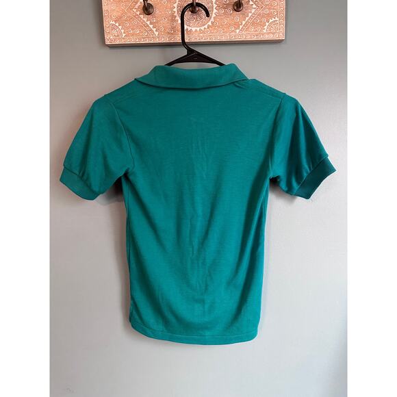 Vintage SKIVA Green Polo T Shirt Kids Small - Picture 5 of 5